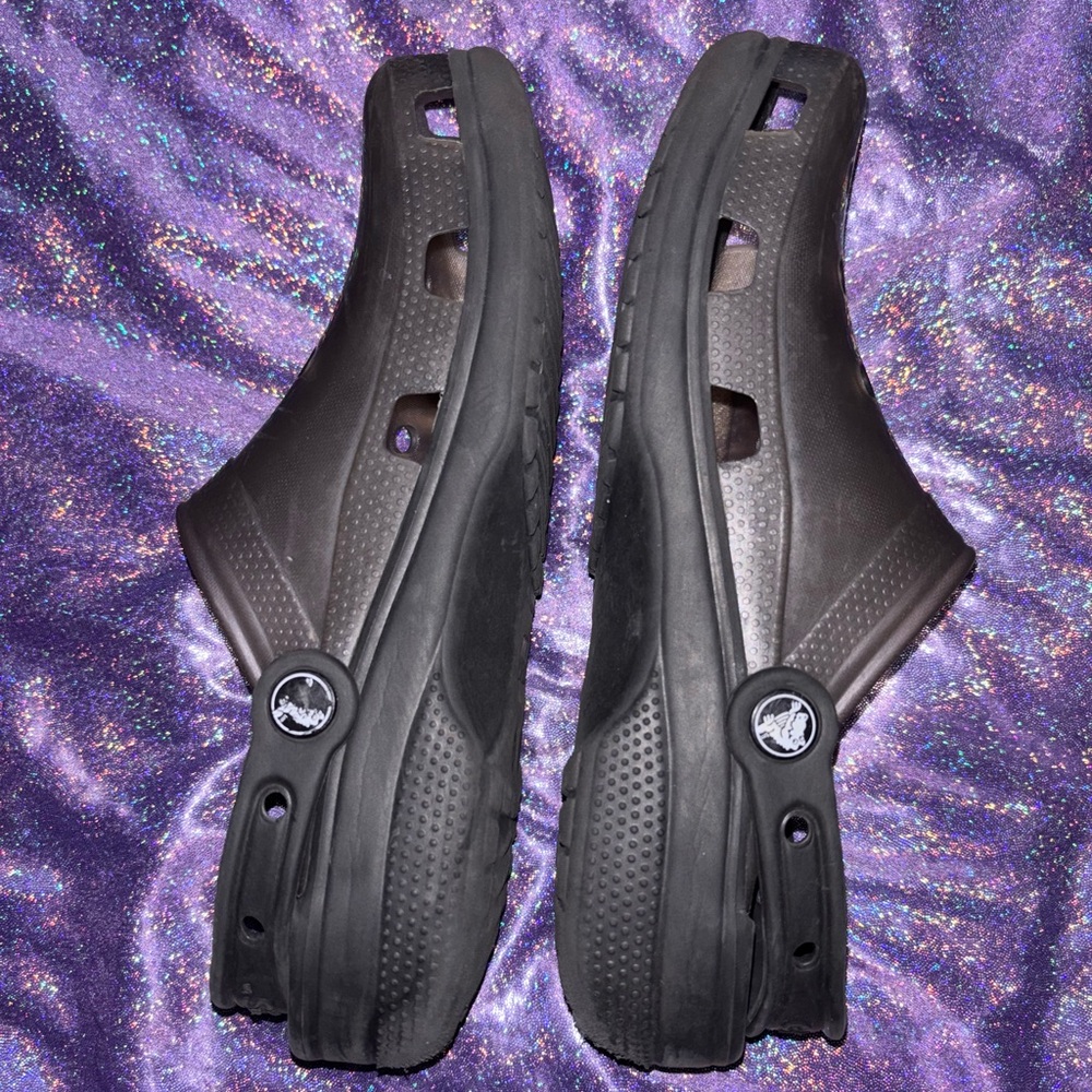 Black Translucent crocs - Picture 9 of 11